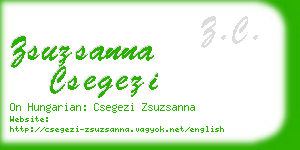 zsuzsanna csegezi business card